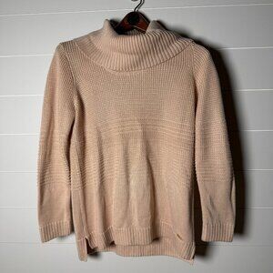 CALVIN KLEIN Women's Cowl Neck- M -Pink/Peach Sweater